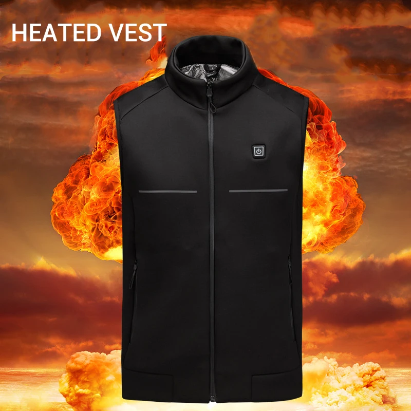 

Winter Warm Outdoor Heating Vest Motorcycle Jacket USB Infrared Heated Riding Jacket Moto Electric Thermal Motorcycle Waistcoat