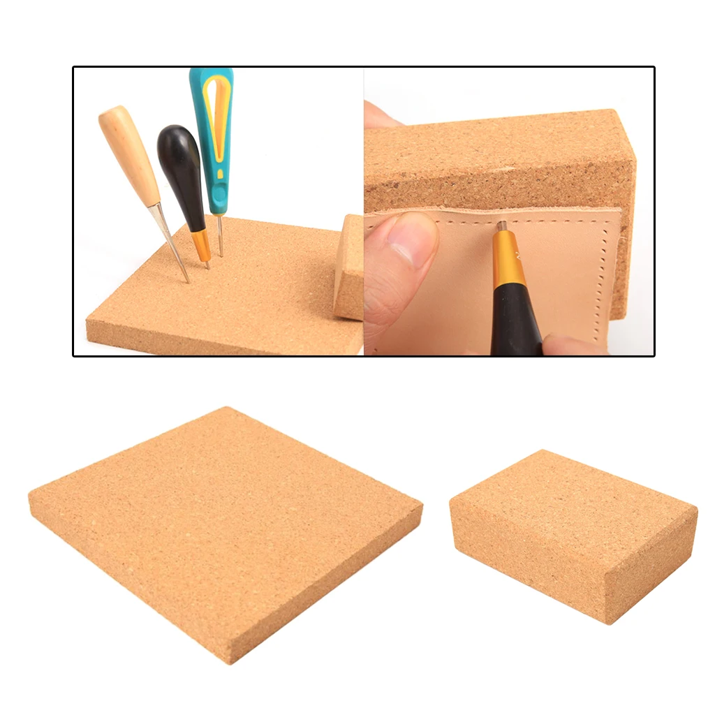 Cork Tiles, Cork Plate Suitable for Storage of Leather Tools Such as Awl, Needle and Screwdriver