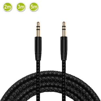 

Male to Male 3.5mm Jack AUX Audio Stereo 2/3/5m Headphone Extension Cable 3.5 mm Cord Audio Cable for iPhone Earphone Speaker
