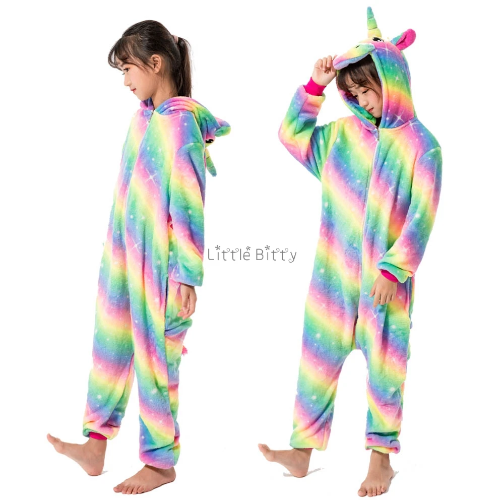 Пижама для детей ясельного возраста зимняя с единорогом пижама сна животным