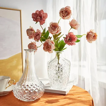 

Artificial Flowers for Wedding Vases for Flowers Home Decor Artificial Flower Bouquet with Vase Wedding dining Table Decoration