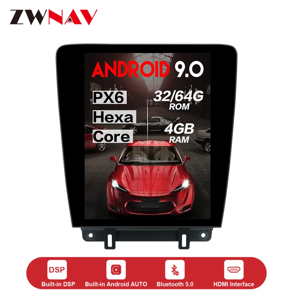 #Special Offers vertical screen Tesla style Android 9.0 Car Multimedia Player For Ford Mustang 2010-201 GPS Navi BT radio audio stereo head unit