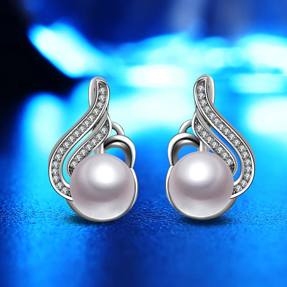 Женские серьги из серебра с пресноводным жемчугом|pearl earrings|earrings simpleearrings for women |