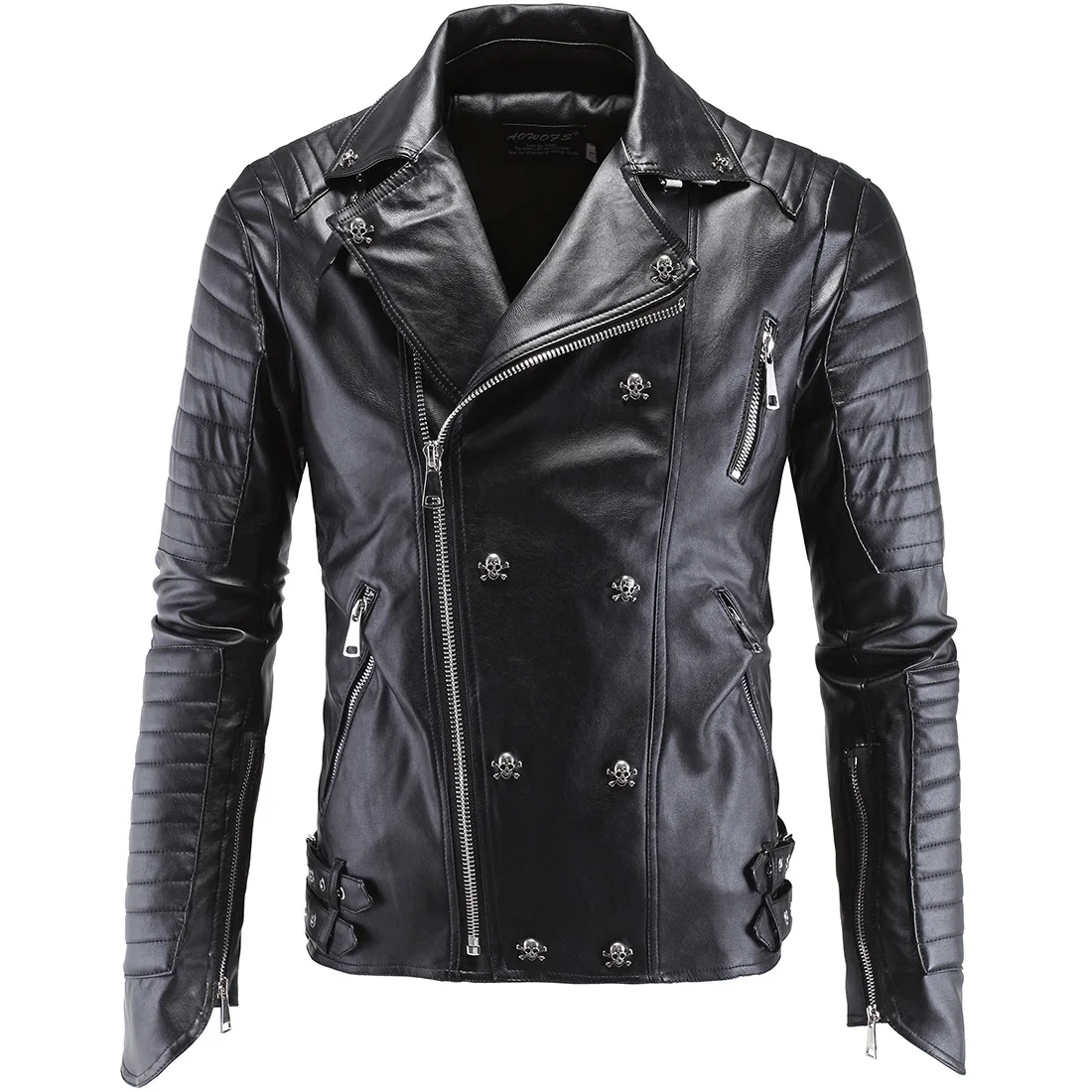 pilot leather jacket Autumn and winter new men's ghost head punk clothing jacket  Carli motorcycle leather leather jacket men leather blazer men