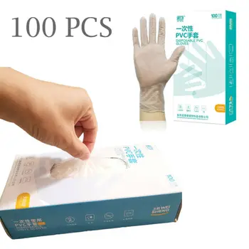 

Free shipping 100 PVC Clear Disposable Gloves Food Hygiene Cleaning Catering Beauty