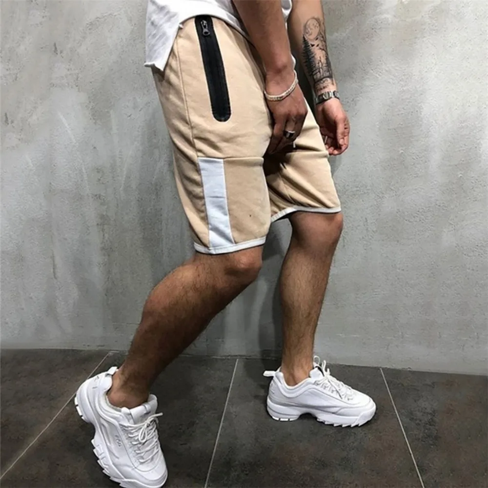 

Men's Shorts Man Casual Thin Breathable Fitness Bodybuilding Shorts Mens Zipper Jogger Beach Boardshorts male shorts