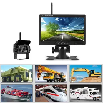 

Wireless 7" Backup Rear View Camera Monitor for RV Trailer Harvester Reversing