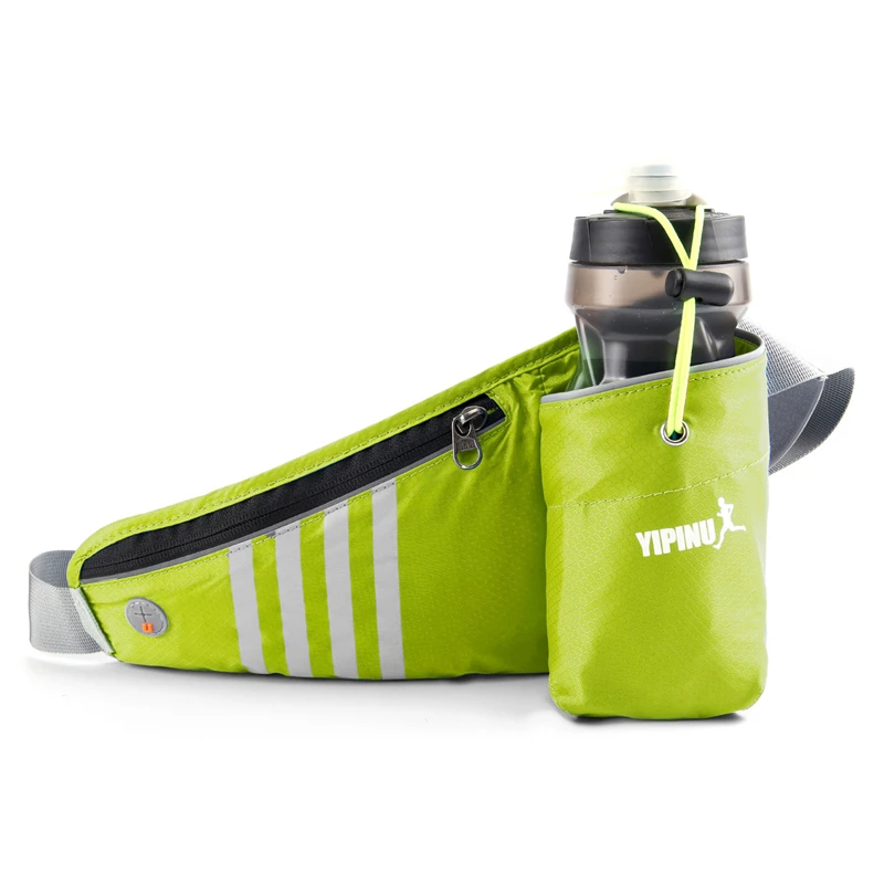 Fluorescent green Youda, многофункциональные поясные сумки, для спорта на открытом воздухе, для бутылки, карманные, для марафона, для бега, для мобильного телефона, сумка, водонепроницаемый нейлоновый ремень, сумка - Цвет: Fluorescent green