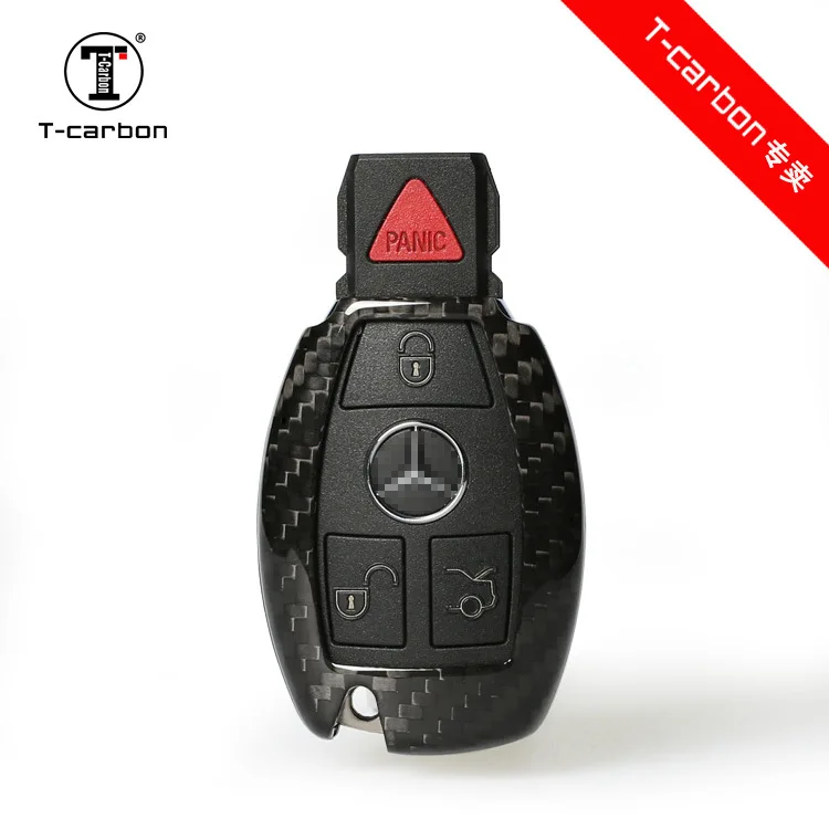 A-black Чехол для ключей автомобиля из настоящего углеродного волокна для Mercedes Benz E C G M R S 204 212 216 SLS SLK GLK CLK E400 автомобильные аксессуары авто товары - Название цвета: A-black