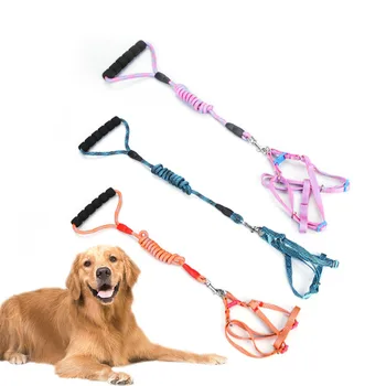 

Dog Traction Rope Nylon Color Chest Strap Suit Dog Leash Pet Supplies Have Three Colors Are Available Have Good Quality