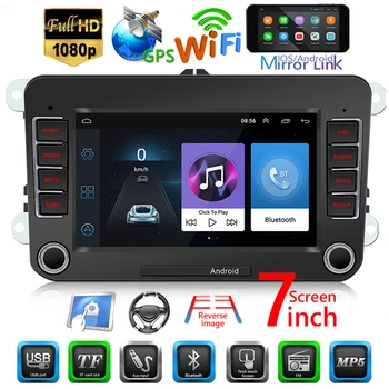 

9070 1 Din Android Autoradio 7 inch Car GPS Navigation Mirror Link Bluetooth Stereo Radio for VW Automobiles
