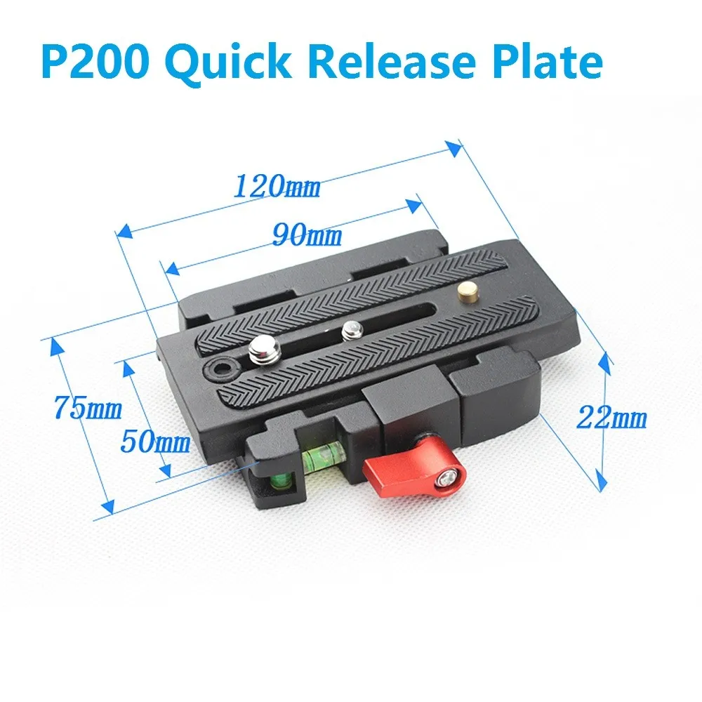 P200 Quick Release Assembly Aluminium Alloy Clamp Adapter+Quick Plate for Manfrotto 501 500AH 701HDV 503HDV Q5 | Электроника