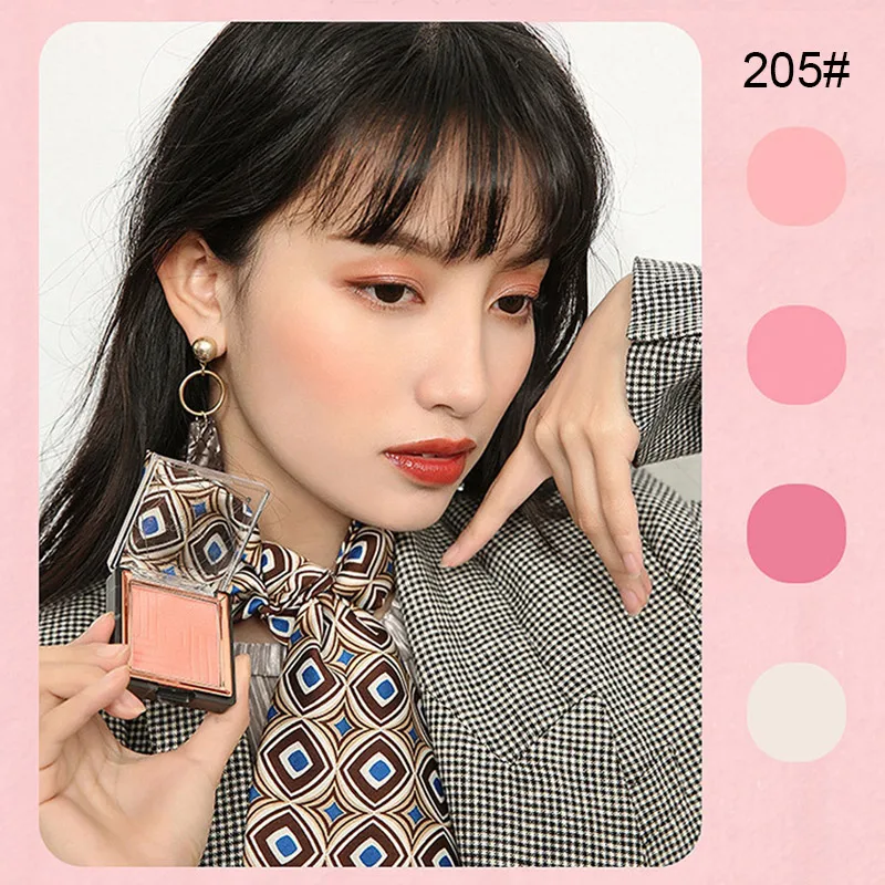 Cheek Blusher Easy to Blush Makeup Not Sticky Brighten Fine Silky Powder Women Cosmetic Dropshipping SMJ - Цвет: 205