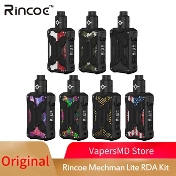 

Original Rincoe Mechman Lite RDA Kit with Metis RDA Powered by Dual 18650 Batteries 228W TC Box Mod Vape kit Vaporizer