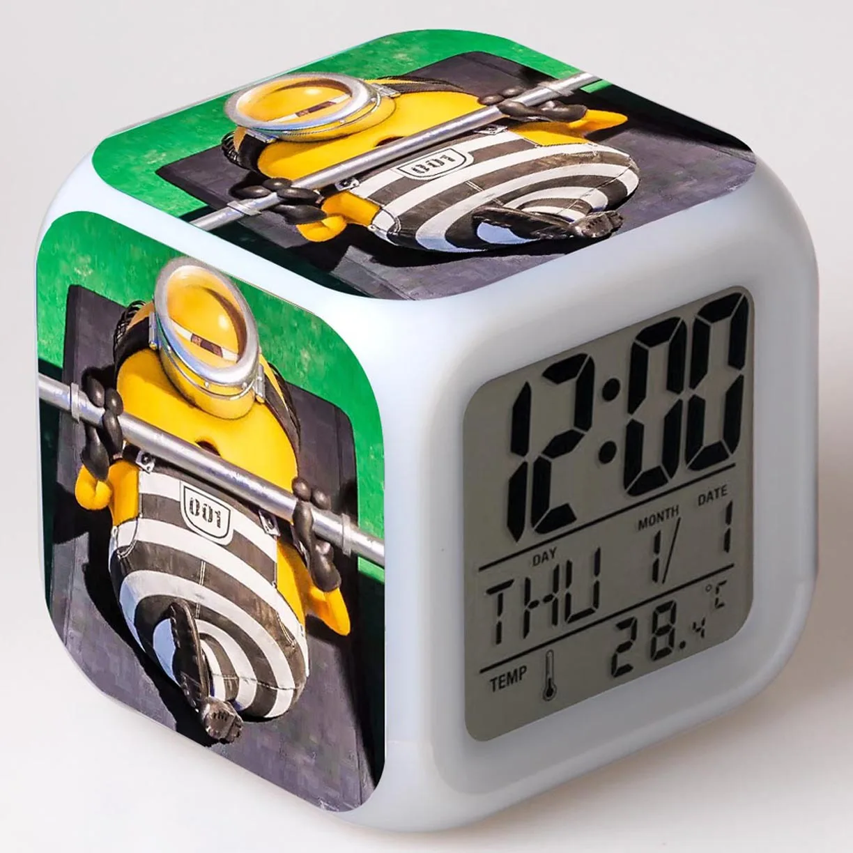 6 Миньоны мультяшный будильник детские игрушки Led reloj будильник, цифровой Электронные часы с будильником Пробуждение свет стол reveil wekker - Color: 6