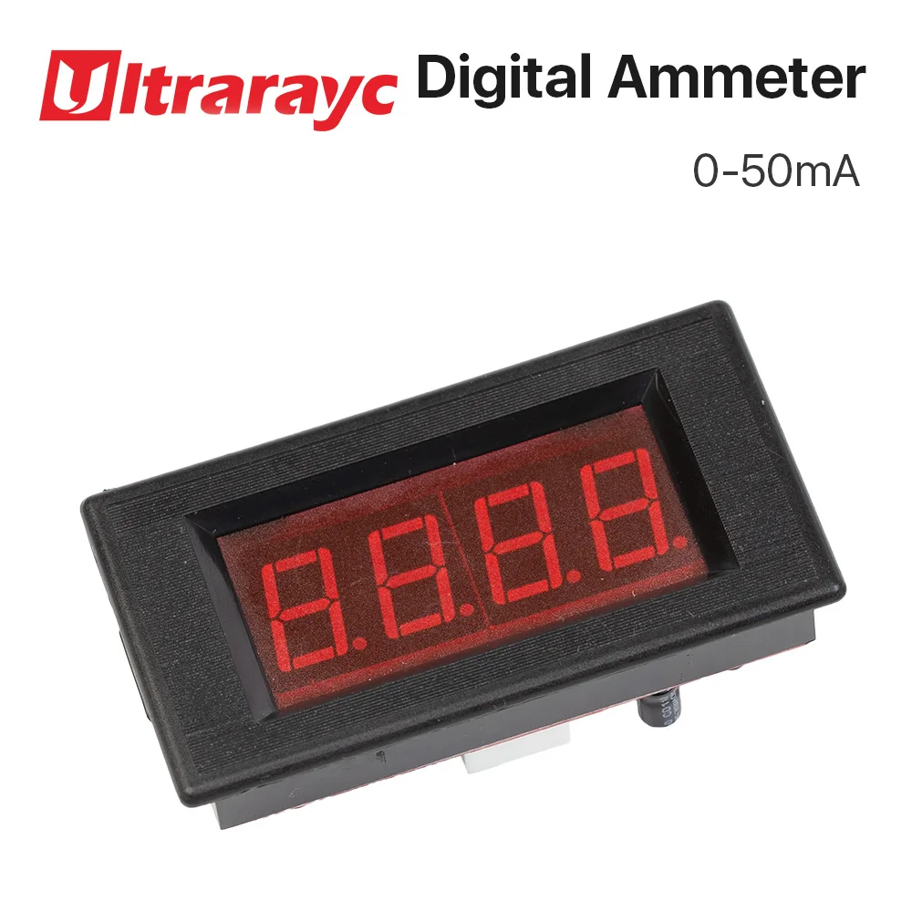 

50mA LED Digital Ammeter DC 0-50mA Analog Amp Panel Meter Current for CO2 Laser Engraving Cutting Machine