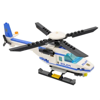 

Police Helicopter Blocks Toy for Children 111pcs Airplane Bricks Building Block Sets Educational Toys For Children
