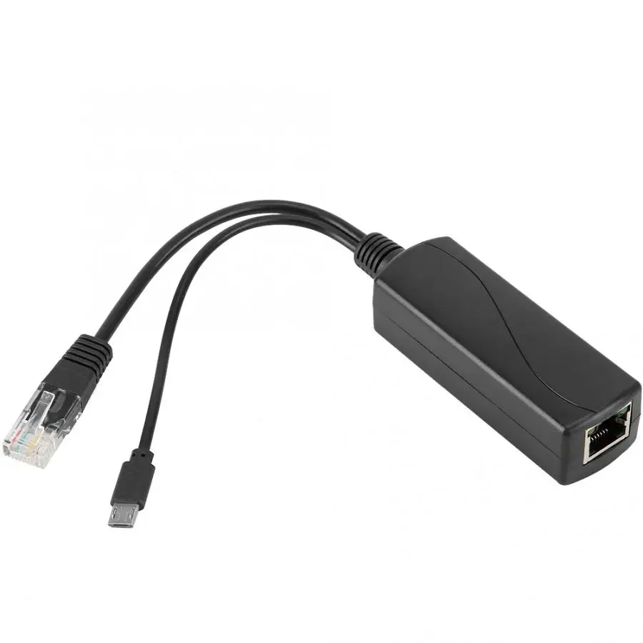 POE Мини-Сплиттер Сепаратор 48V 5V Micro USB Питание адаптер 15 Вт POE адаптер