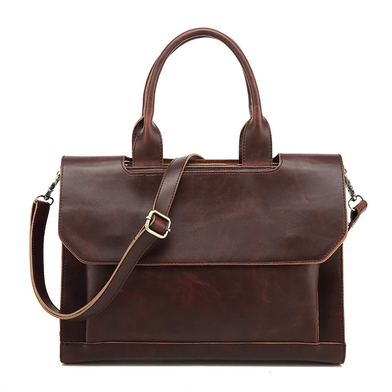 

Korean Style Tide Business Briefcase Leather Men Handbags Sac A Main Messenger Bag Men PU Leather Laptop Bag Briefcase Folder