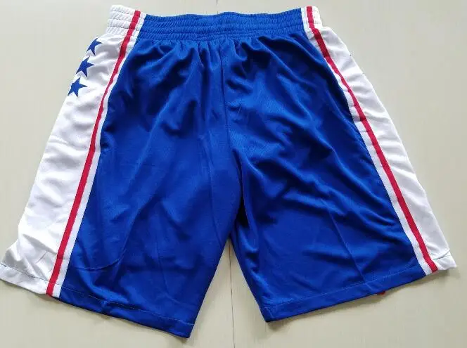 As photo Мужские баскетбольные шорты Philadelphia Ben Joel Embiid Allen Iverson Julius Erving, трикотажные шорты - Цвет: As photo