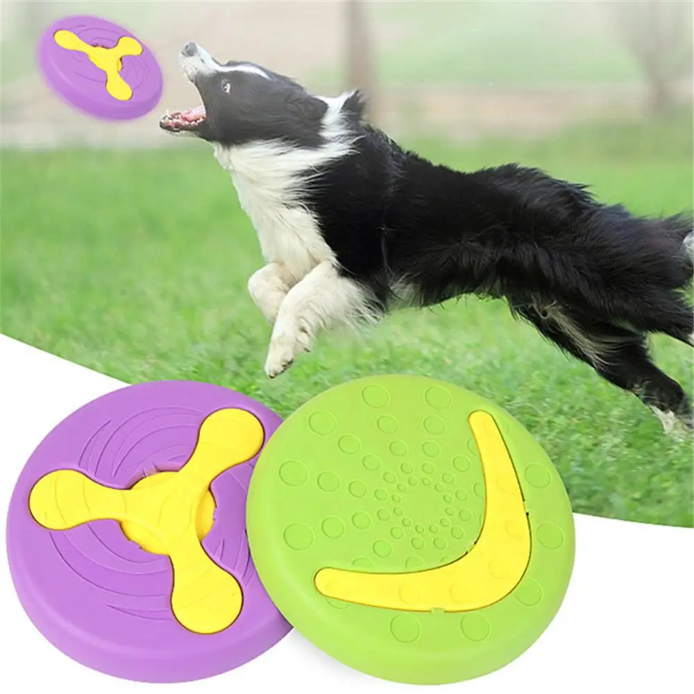 Тренировочная собака НЛО Спортивный Диск полета мягкая резиновая безопасность захват веселый интерактивный Открытый новая Съемная Многофункциональная игрушка