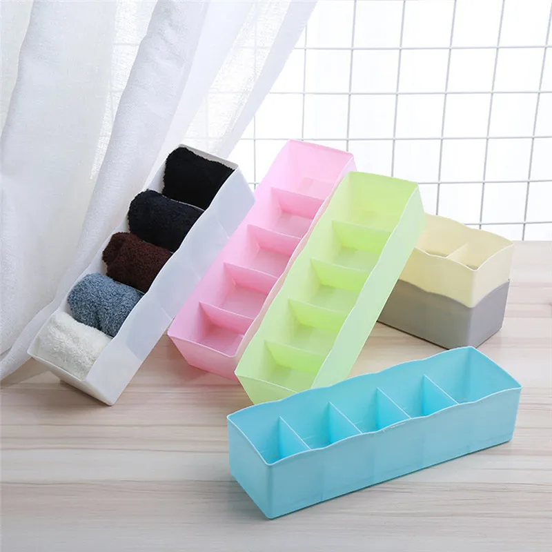

Home Storage Supply Foldable multi Cell Bamboo Underwear Bra Scarf Socks Organizer Storage Box Drawer Closet Divider