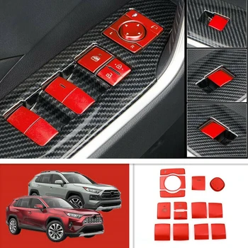

Trim Sticker For Toyota RAV4 2019 2020 Easy Installed Aluminum Window Button Panel