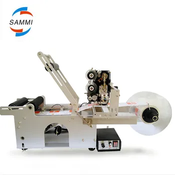 

High quality Semi-auto Round Bottle Labeling Machine with hot stamp coder