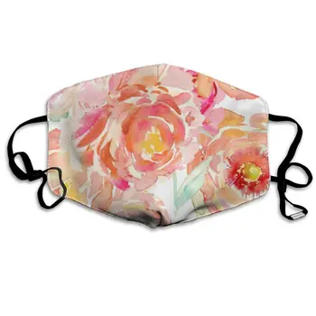 

Peach Color Watercolor print Dustproof and windproof mask, washable and reusable, suitable for outdoor sports