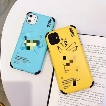 

Cute cartoon animal pickup mouse case For iPhone 11 6 7 8Plus X XR XS MAX TPU painted four-corner all-inclusive anti-fall cover