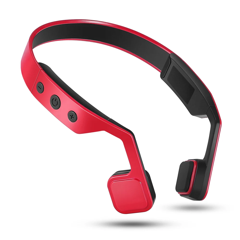 Костная проводящая гарнитура беспроводная Bluetooth 4,0 наушники водонепроницаемый шейный ремешок для спорта на открытом воздухе музыкальные наушники Hands-free w/Mic