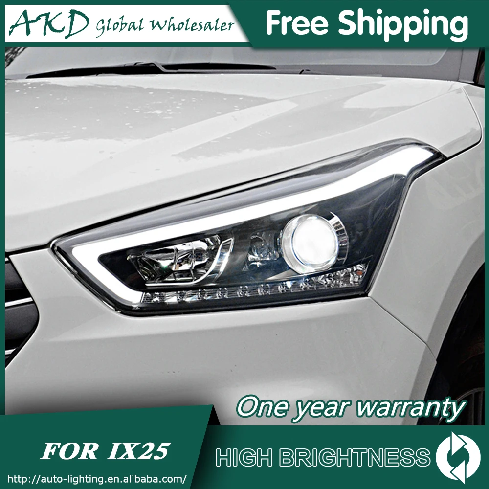 Головной светильник s для автомобиля Hyundai IX25 2014-2018 Creta DRL дневный ходовой