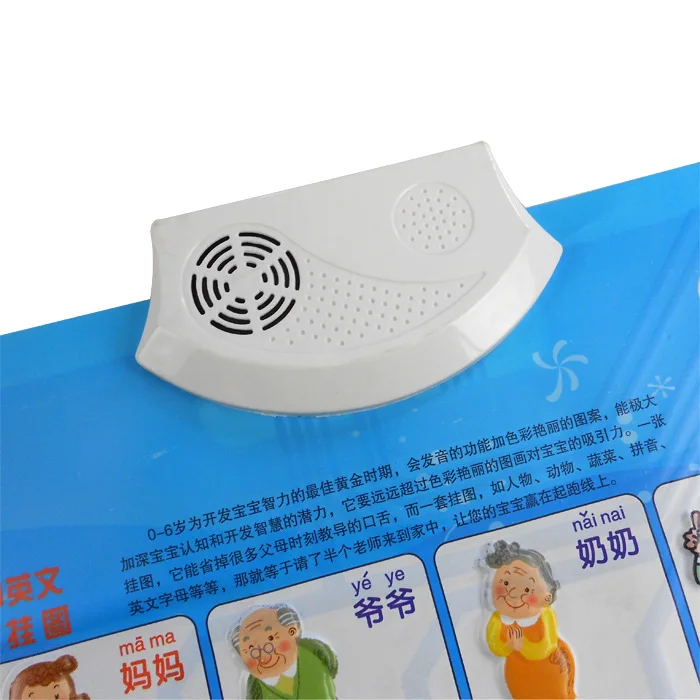 

Leleyu Audio Chart Pinyin with Pictures Cognitive ENLIGHTEN Early Education Wall Stickers Sound Making Baby Children Reading Car