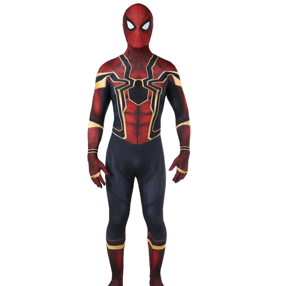 Dark Iron Spiderman Costume Cosplay 3D Stampato Spandex Costume Di Halloween Tom Holland Zenzai Body Spidey Costume Di Halloween