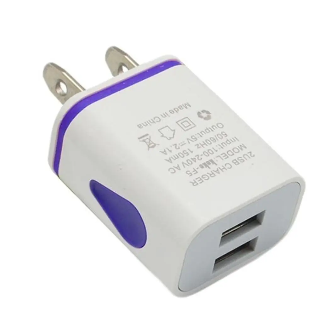 USB Wall Charger for Samsung Xiaomi Dual Port 2A Output Travel Plug Power Adapter Compatible for Phone EU/US Plug usb quick charge