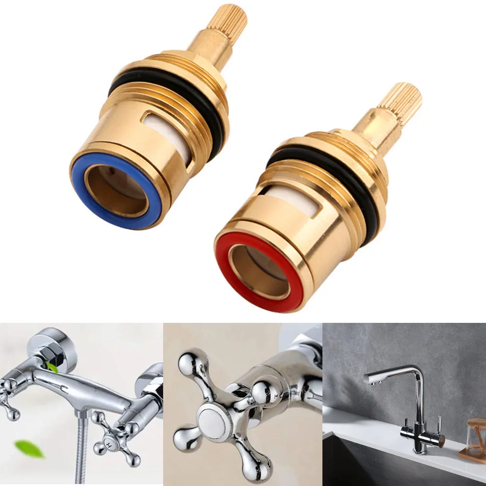 1PCReplacementBrassCeramicTapValveCartridgeG34ForHotColdFaucetBathroomFixture
