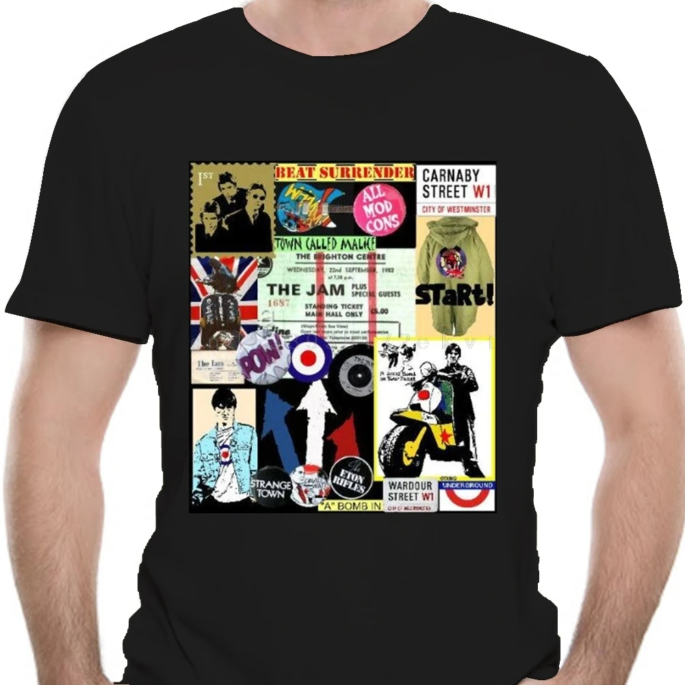 THE JAM TRIBUTE футболка WELLER FOXTON BUCKLER моды стиль Совет скутеры | Мужская одежда