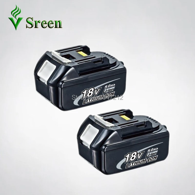 

2 Packs 5000mAh BL1850 Li-ion Replacement for Makita 18V BL1830 BL1840 LXT400 BL1815 Power Tool Rechargeable Lithium ion Battery