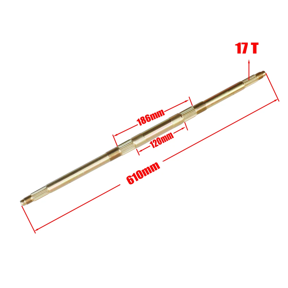610mm Rear Axle Fit For DIY 49cc 50cc 110cc 125cc Electric Mini Kids Karting Go Buggy ATV Quad Bike Parts