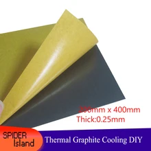 200*300*0,25 мм теплопроводность материал натуральный графит пленка паста графитовый лист графитовый охлаждающая пленка