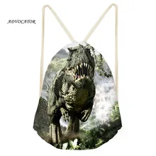 ADVOCATOR мужская сумка на шнурке с 3D принтом динозавра, рюкзак для девочек, повседневная сумка на плечо, посылка для хранения, Mochilas Saco Cordon