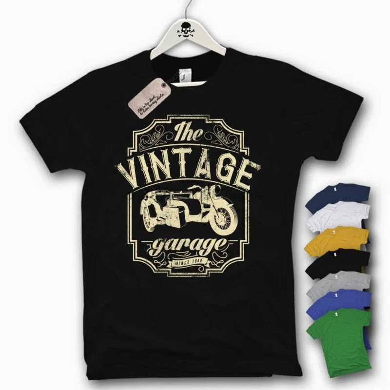 Футболка-винтажный гараж-байкер Oldschool Schrauber Motor RAD Rocker S M L XL XXL | Мужская одежда