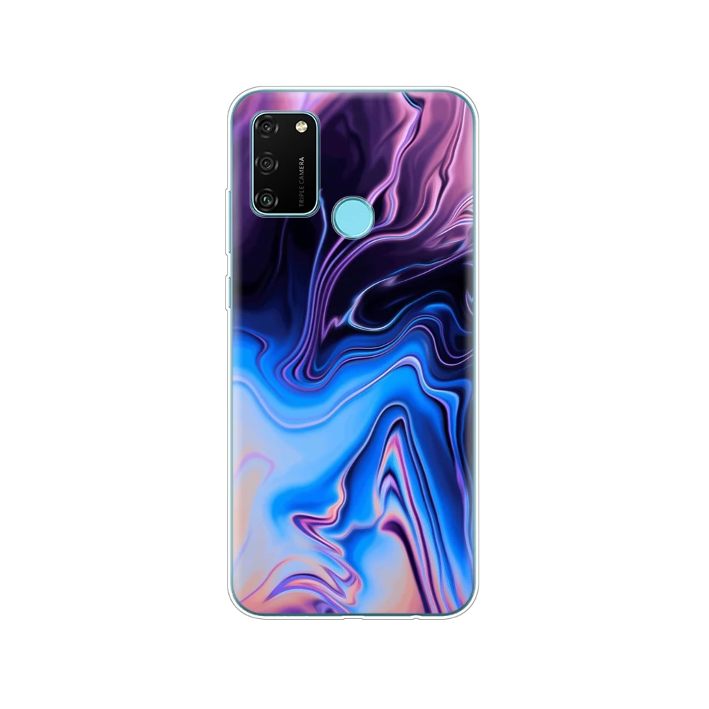 Силиконовый чехол для HONOR 9A 6 3 дюйма мягкий телефона из ТПУ Huawei Honor 9 A зеркальная