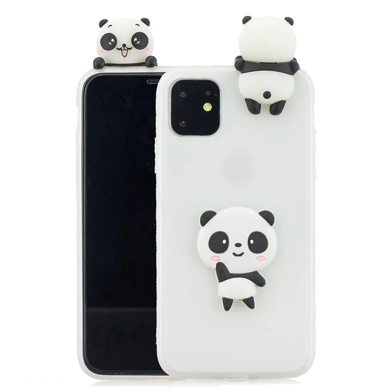 

3D Cartoon PaPa Panda Silicone Case For iPhone 11 PRO MAX XR X XS Max 6 6S 7 8 Plus Full Body Soft Rubber Phone Cover