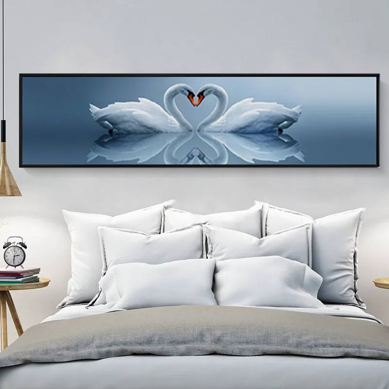 

Современный скандинавский Сладкий Лебедь свадебный подарок настенное искусство холст картины постеры картины для офиса гостиной домашний декор