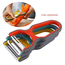 3Pcs Vegetable Peeler Set Potato Slicer Cabbage Grater Fruit Peeler Fruit Carrot Cutter Home Kitchen Peeling Tool Random Color