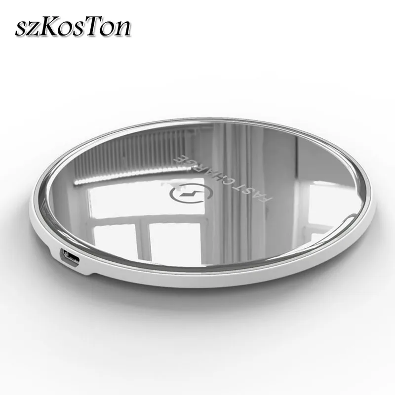 

10W Qi Wireless Charger Fast Charging Pad for iPhone X/XS Max XR 8 Plus Glass Surface USB Charger For Samsung S9 S10+ Note 9 10