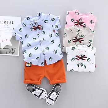 

Kids Boys Clothes Baby Summer Cartoon Suit New Cute Bear Print Set Infant Boys Clothes Set 1 2 3 4 Years