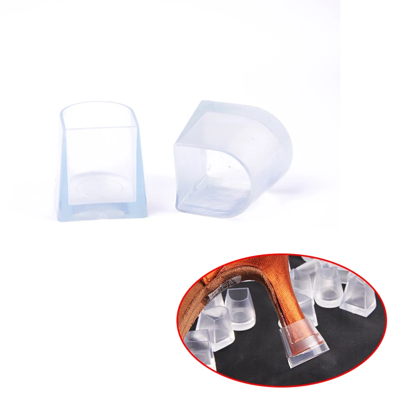 Uds.-cubiertas de tacón alto antideslizantes para tacones de aguja estilo latino, Kit para el cuidado de los zapatos, tapones de silicona