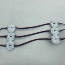 20 шт./компл. 38 мм PCBA(6 светодиодов) WS2811 адресуемых пикселей светильник; 1,44 Вт; DC12V вход; из водонепроницаемого материала; Каблук 15 см провода интервал; цветная(rgb) провод